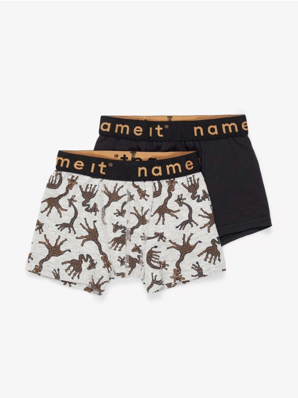 NmmBoxer 2pk Giraff - Grey Melange