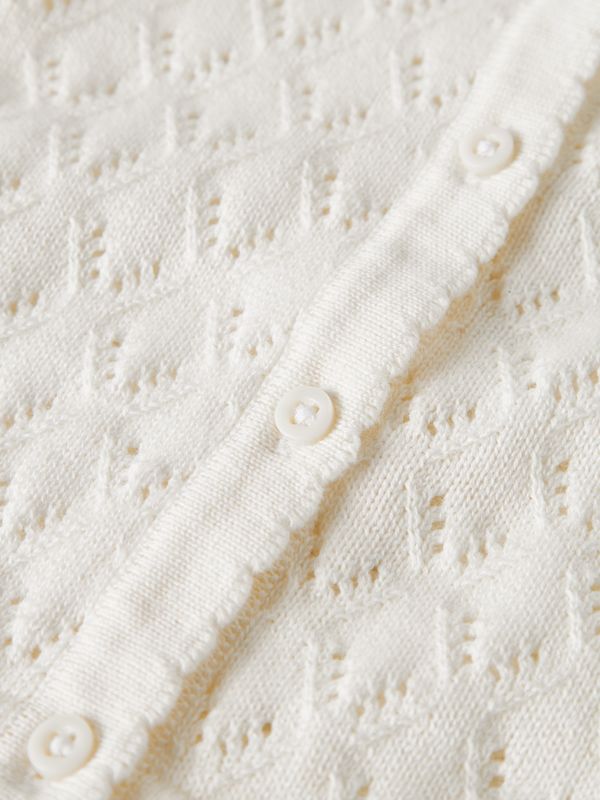 Name It Desina Short Knit Cardigan - Cloud Dancer