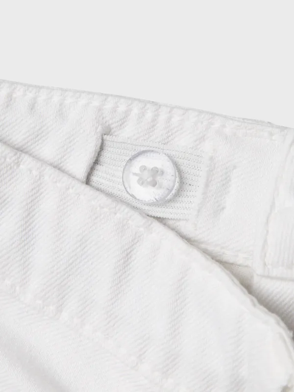 NkfRose Mom Shorts 3248 - Lucent White