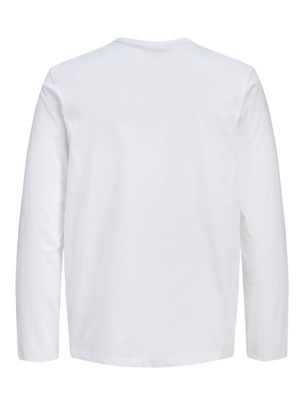 Jack & Jones Jr college logo Tee ls - Bright White