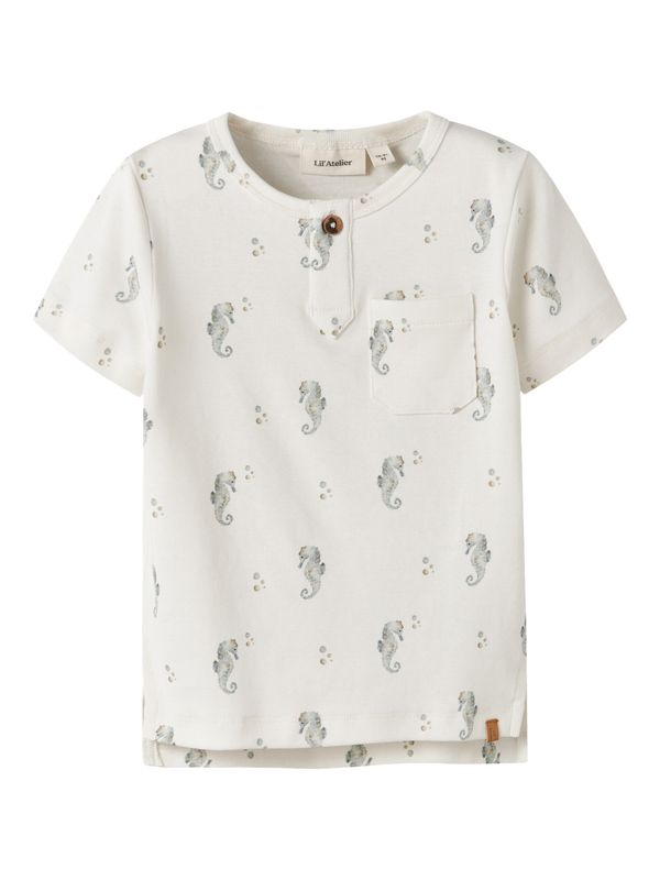 Lil’Atelier Gayo Top - Coconut Milk/Seahorse