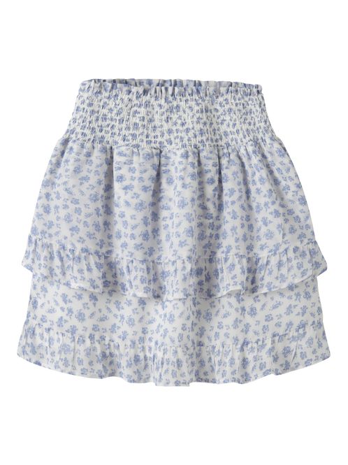 Hovedbilde Name It Harway Skirt - Bright White/ Blue Flower
