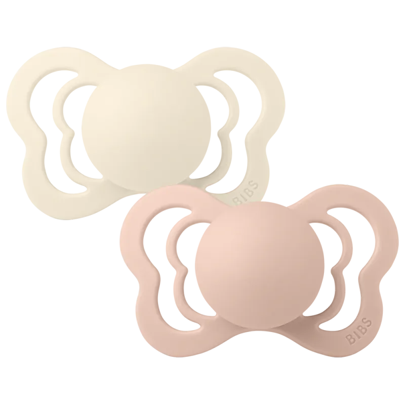 BIBS Couture 2-pk Silicone - Ivory/Blush