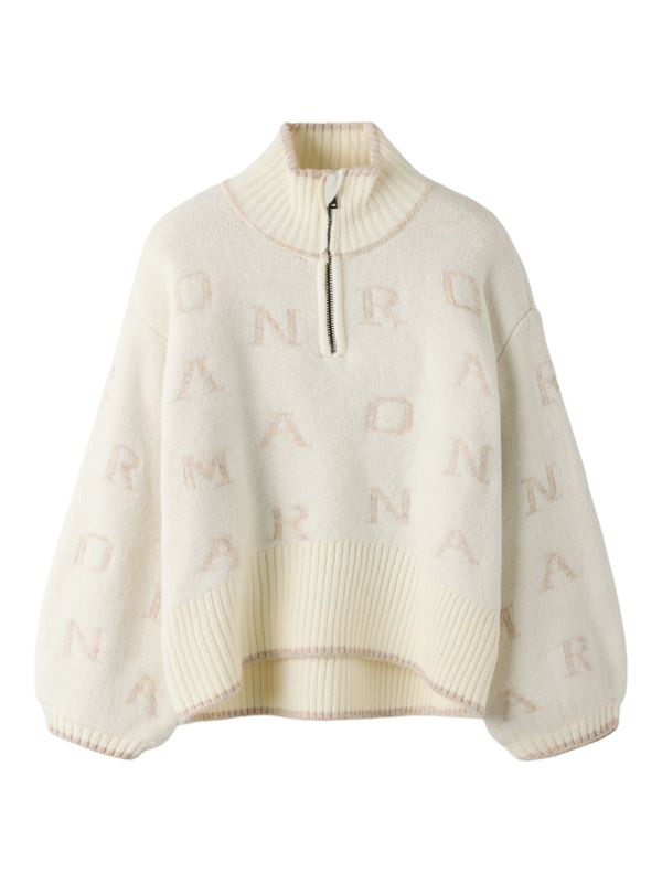 Name It Neifya Oversize Knit w/Zip - Cloud Dancer