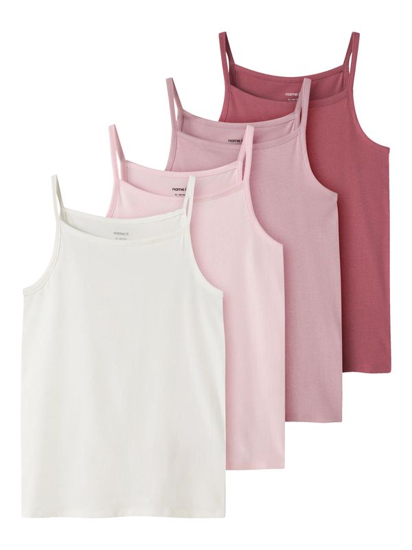 Name It Strap Top 4-pk - Rose Wine / Keepsake Lilac + Cloud Dancer + Pink-a-boo