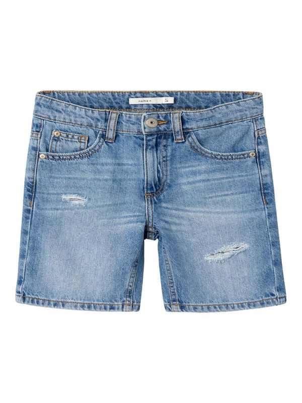 NkmSilas loose dnm l shorts - Medium Blue Denim