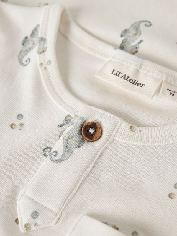 Lil’Atelier Gayo Top - Coconut Milk/Seahorse