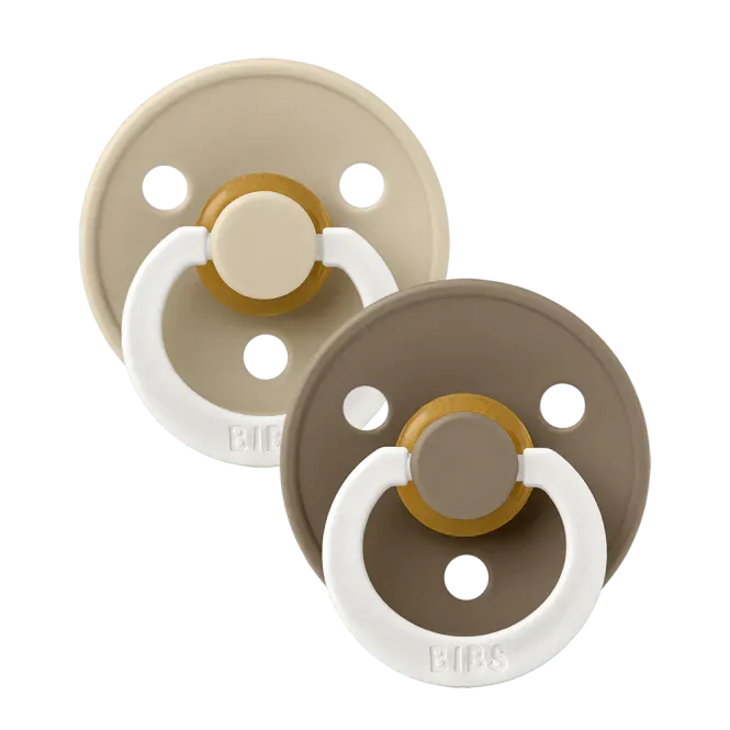 Hovedbilde BIBS Colour GLOW 2-pk Naturgummi - Vanilla/Dark ...