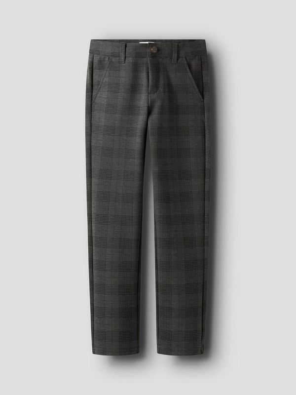 nkmSilas comfort pant - Dark Grey Mel/Checks