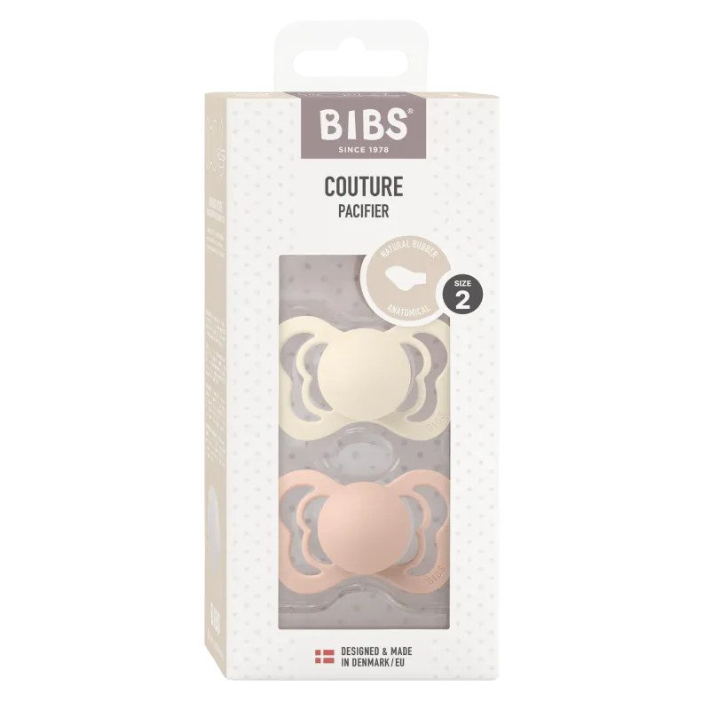 BIBS Couture 2-pk Silicone - Ivory/Blush