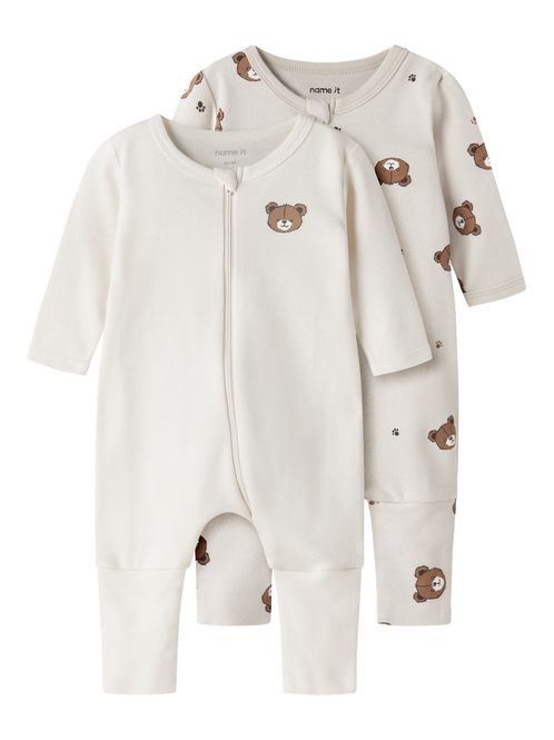 Hovedbilde Name it Nightsuit 2P ZIP Pumice Bear