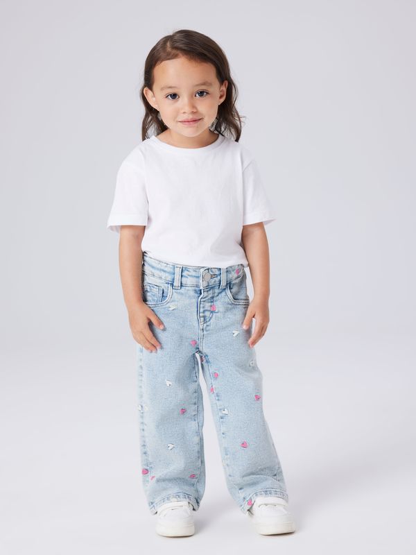 Name It Rose wide jeans - light blue bleached jeans