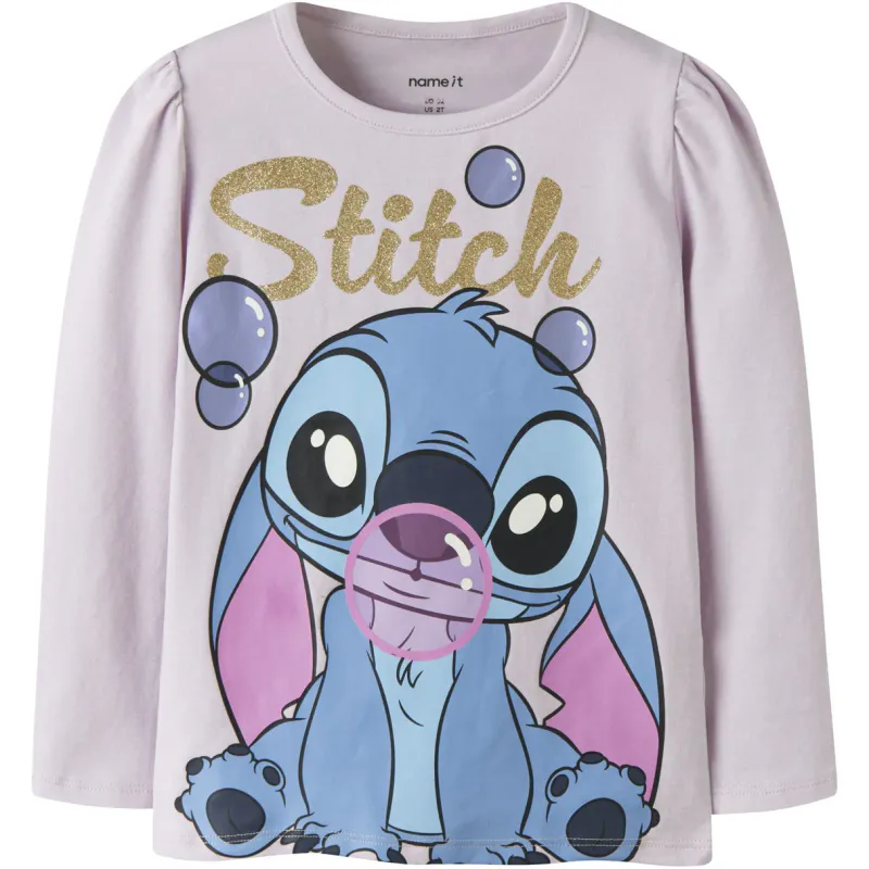 Name It Fufu Stitch ls Top - Lavender Fog